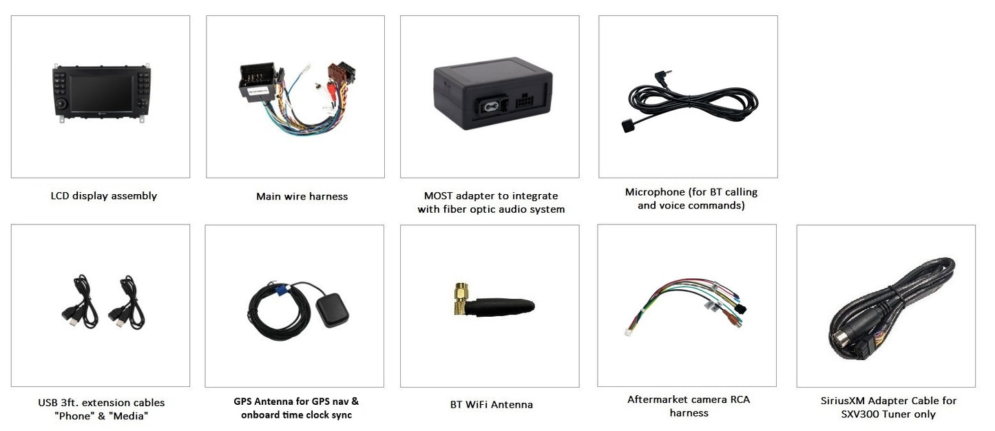 Dynavin D9-MBC Multimedia Stereo System for Mercedes C Class 2004-2007 & G Class 2007-2011 with Premium Audio