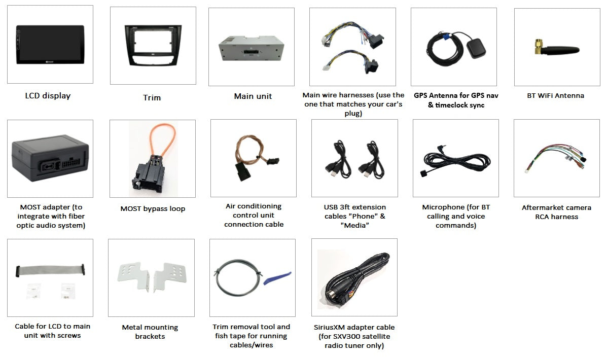 Dynavin D9-W211 Multimedia Stereo System for Mercedes E Class 2002-2009 & CLS 2004-2010 + MOST Adapter