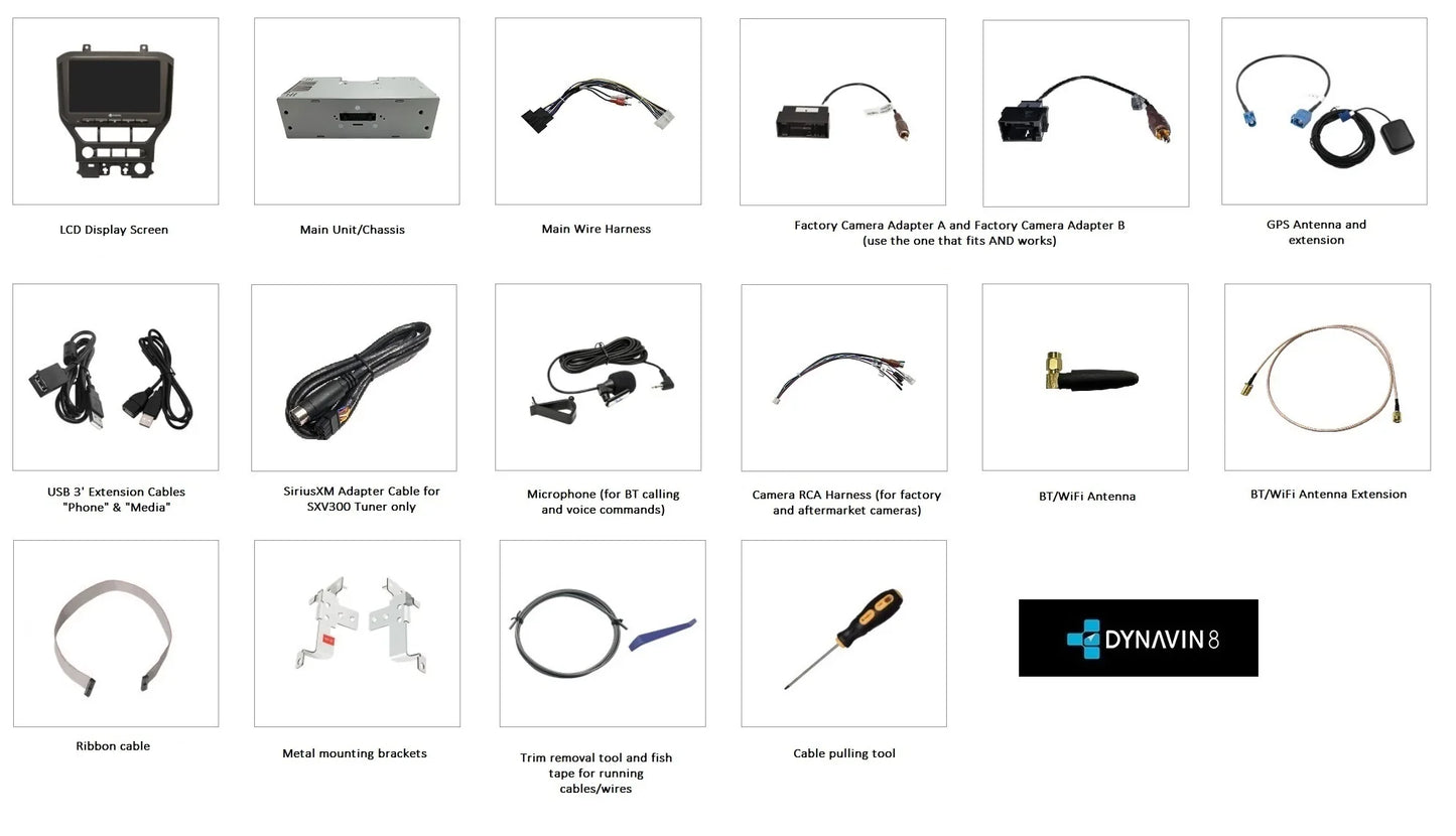 [OPEN BOX] Dynavin 8 D8-MST2015L Plus Radio Navigation System for Ford Mustang 2015-2023 BASE MODEL CAR
